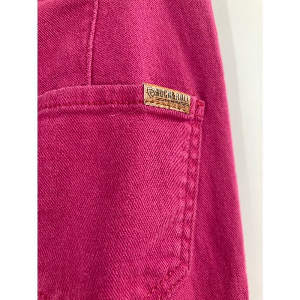 Rock & Roll Cowgirl Burgundy Bell Bottom Jeans Rodeo Women’s Western 25x36 - Picture 7 of 11